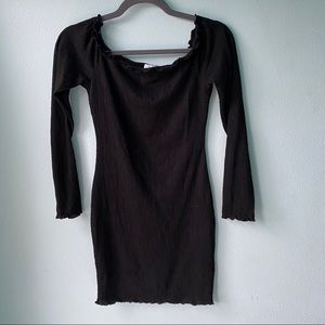 Black Princess Polly Long Sleeve Body Con Dress